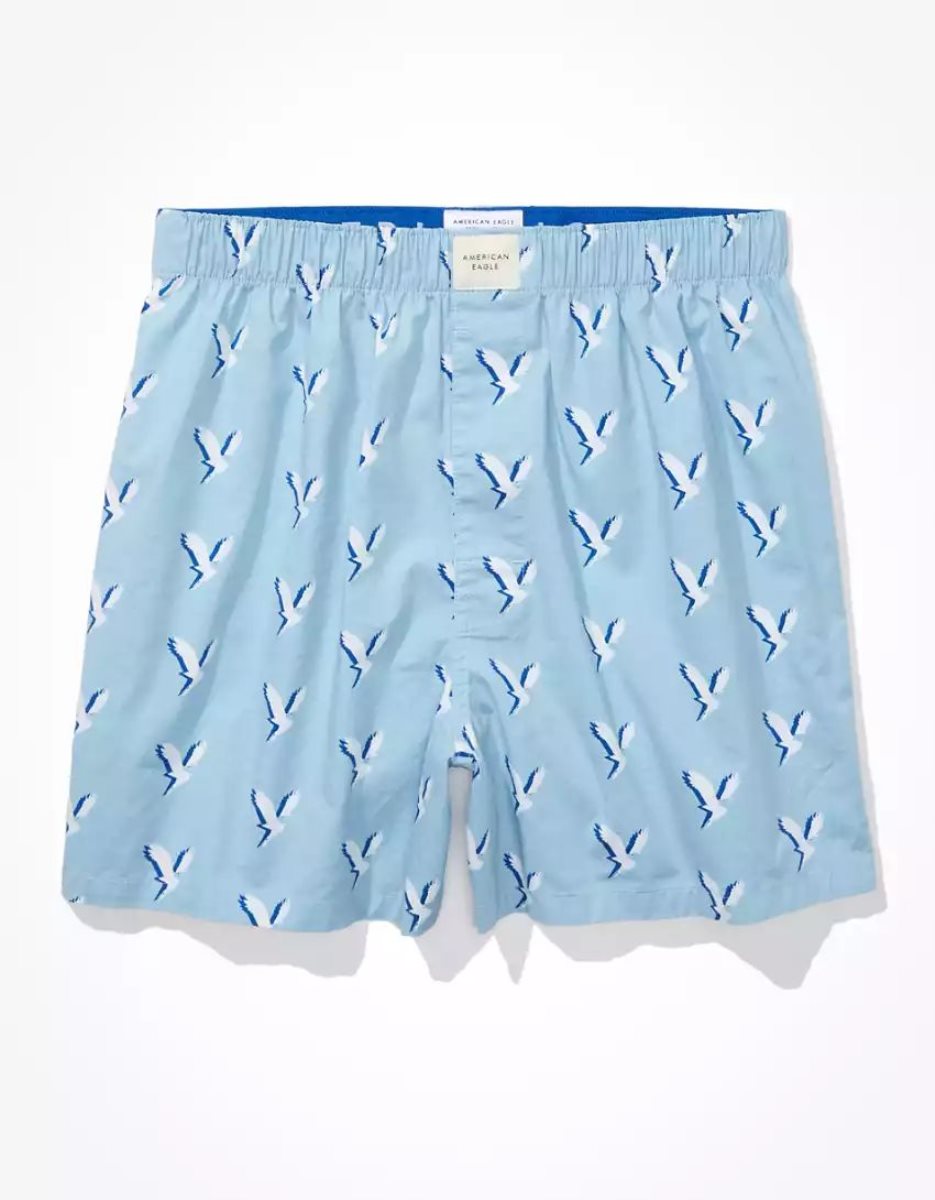 Shorts De Bain American Eagle AEO Eagles Stretch Bleu Homme | KWS-40045535